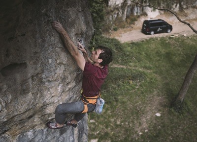 rock climbing trip in a converted van Tarn, WeVan, You Climb