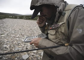 Man with his fishing equipment