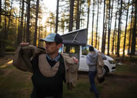 Man getting ready for fly fishing