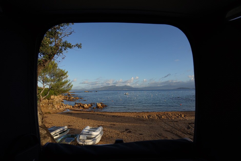 Interior view of a Campervan in Corsica WeVan