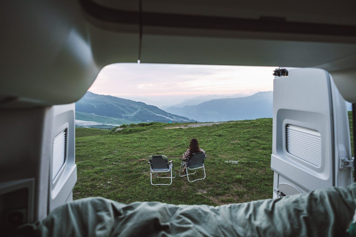Van rental: View of the interior of the campervan