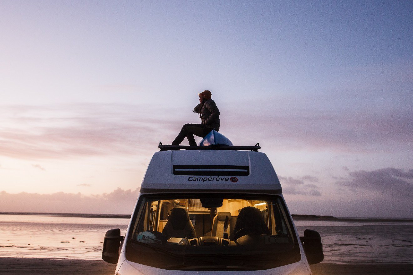 Campervan sunset