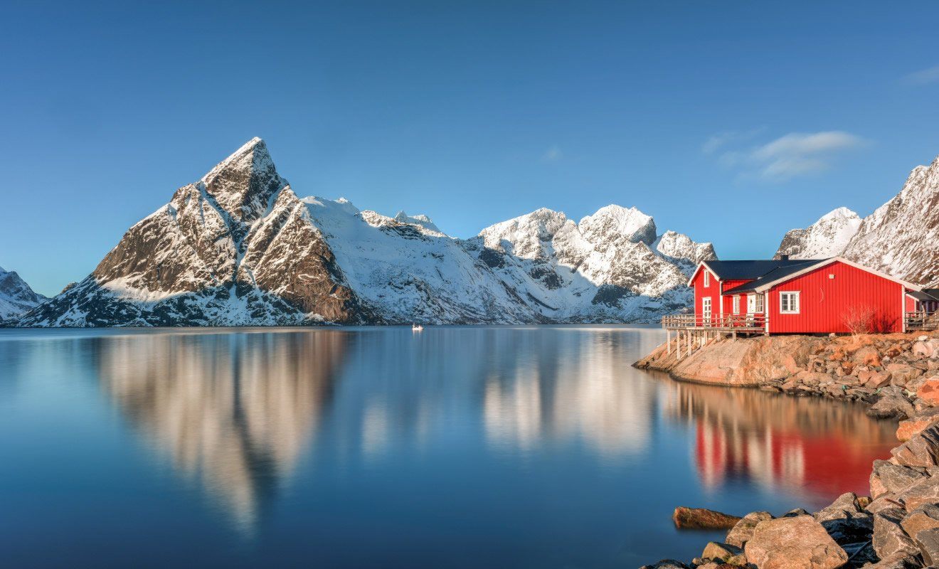 Ausgebauter Van Reise Fjorde Norwegen