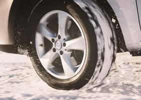 Tyre of a hired minibus