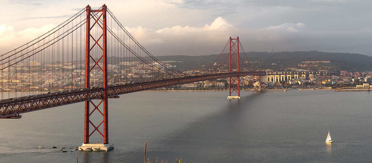 Eine Reisemobil-Passage durch Lissabon