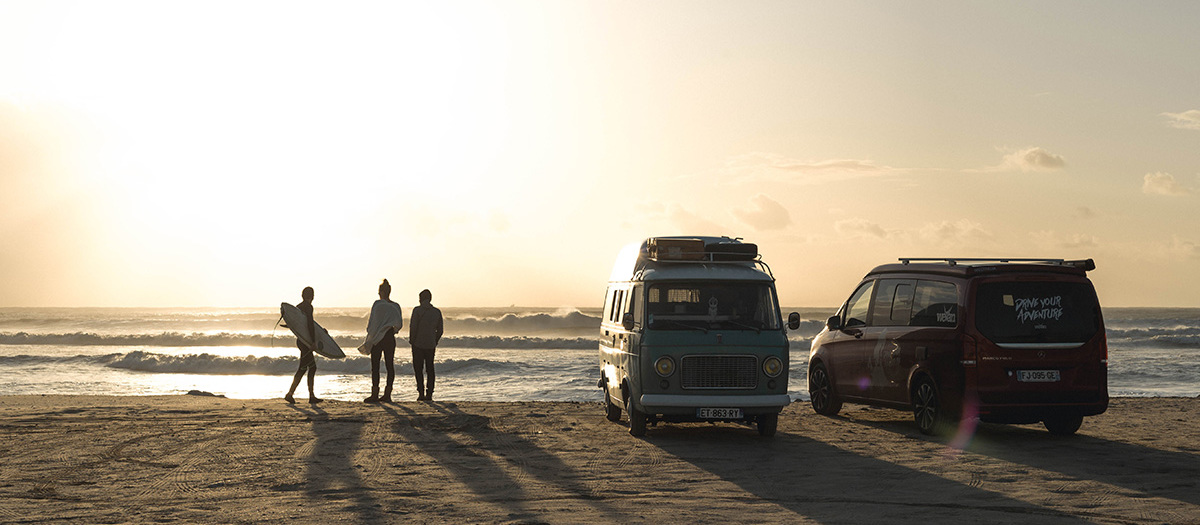 Our Improvised Van Convoy on the Costa da Prata